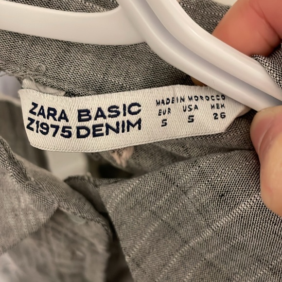 ZARA BASIC Oversized Shirt with Embroidery Stars - Picture 3 of 3